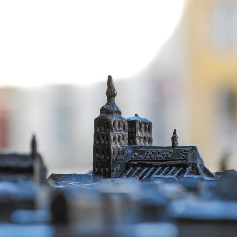 Das Tastmodell der Stralsunder Altstadt mit Nikolai- und Jakobikirche